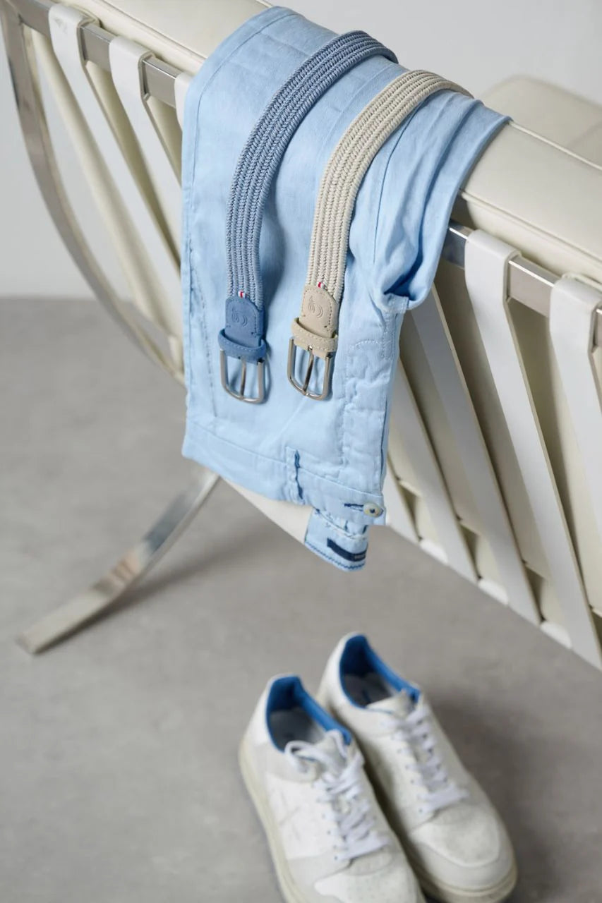 Sicilia Suede WAXED COTTON Sky blue