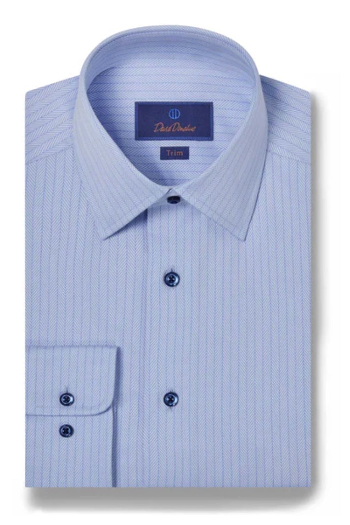 blue dress for baby girl Comfort Stretch Non-Iron Herringbone Dress Shirt main image 0