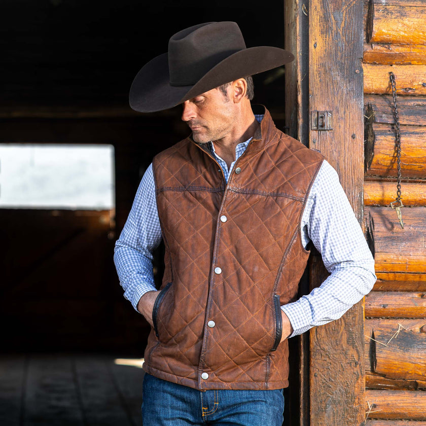 Beaver Creek Waxed Goat Suede Vest