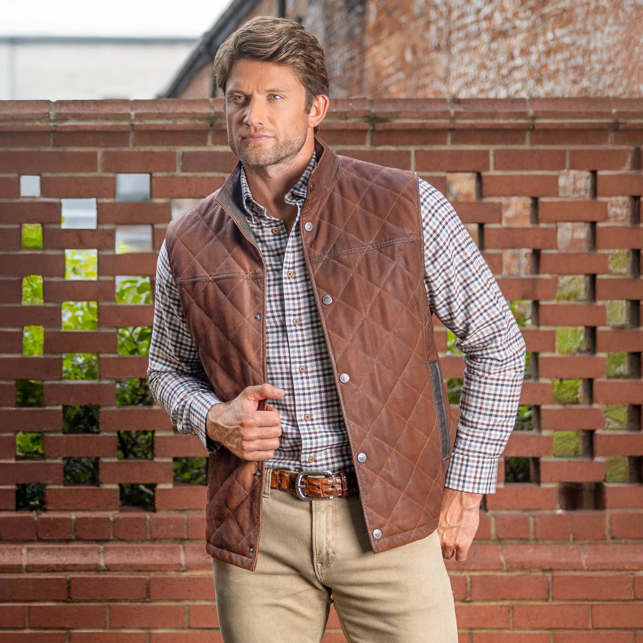 Beaver Creek Waxed Goat Suede Vest