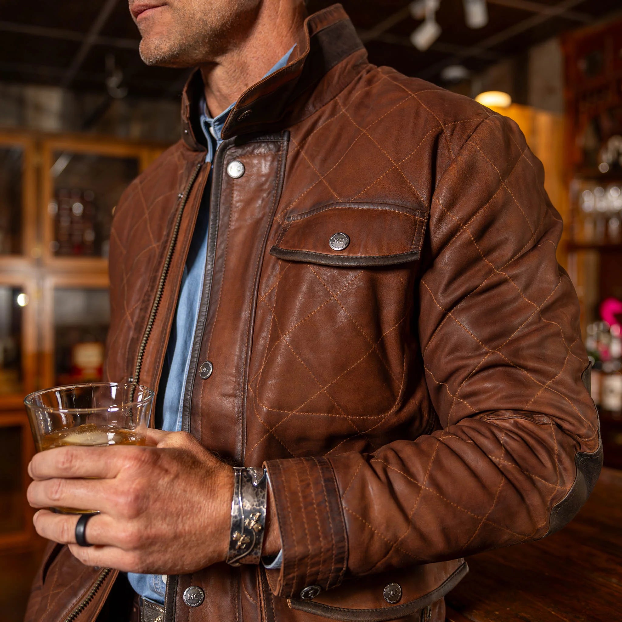 Sedona Waxed Goat Suede Leather Jacket