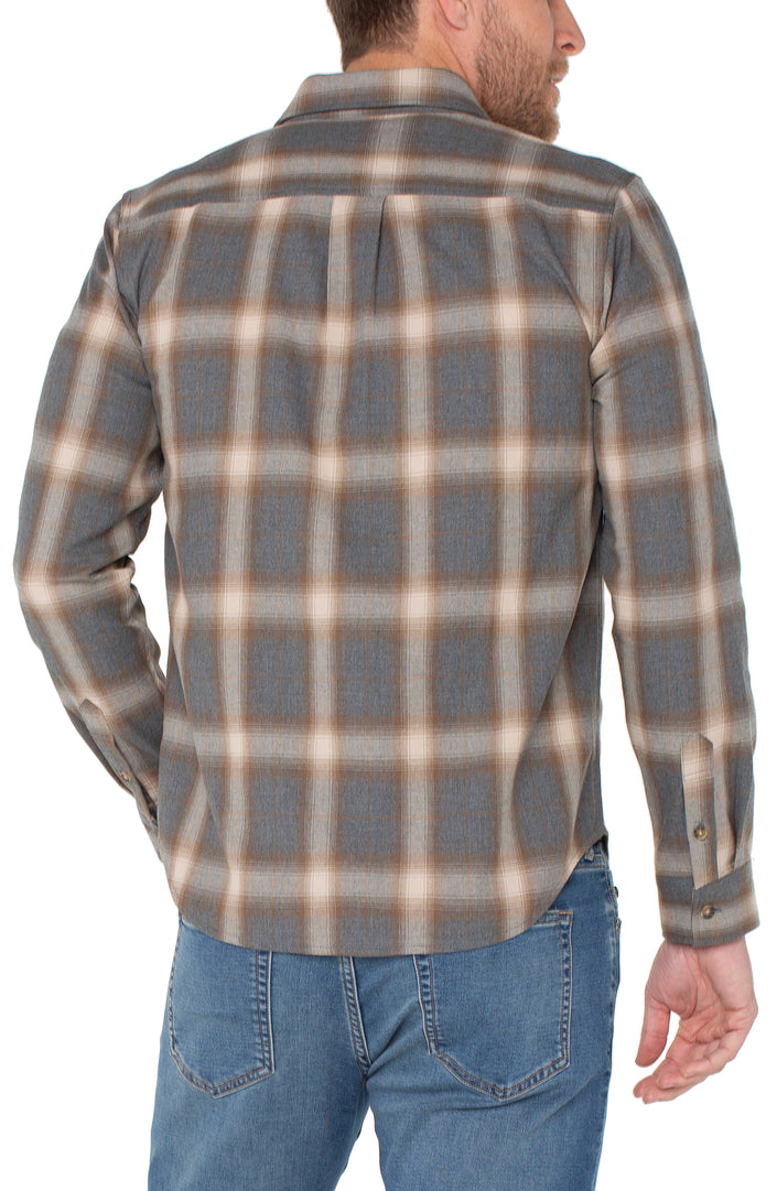 Double Pocket Plaid Shirt