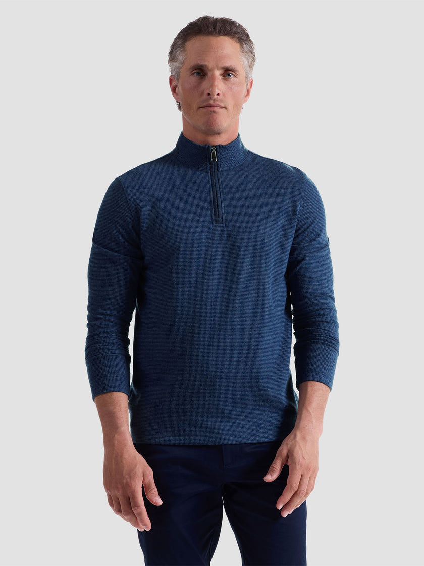 Knit Mock Neck Zip Quarter Zip