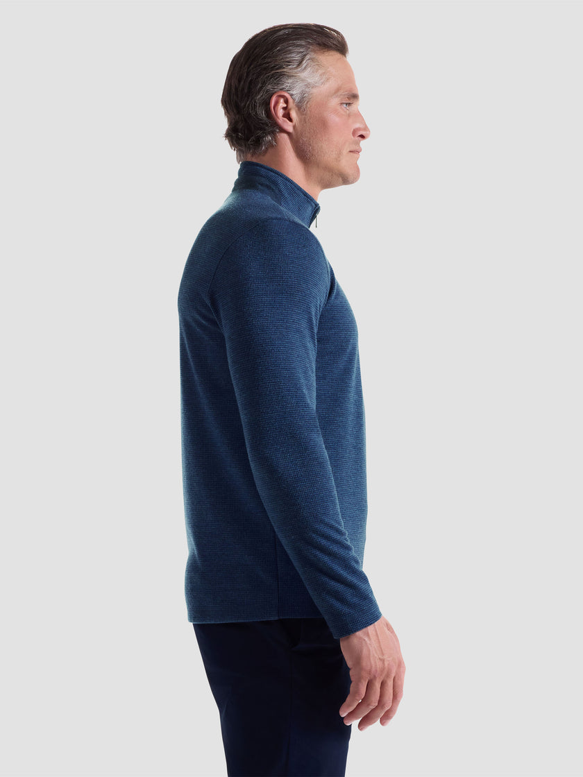 Knit Mock Neck Zip Quarter Zip
