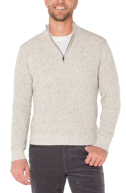 Donegal Ribbed 1/4 Zip Sweater