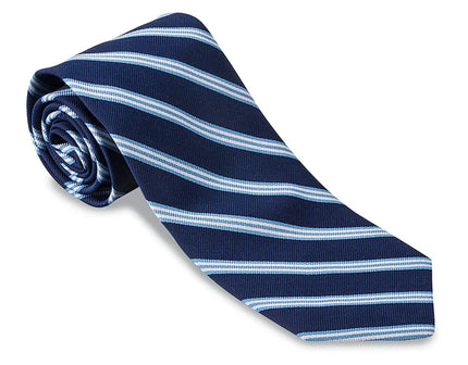 Navy Blue Brooks Striped Necktie