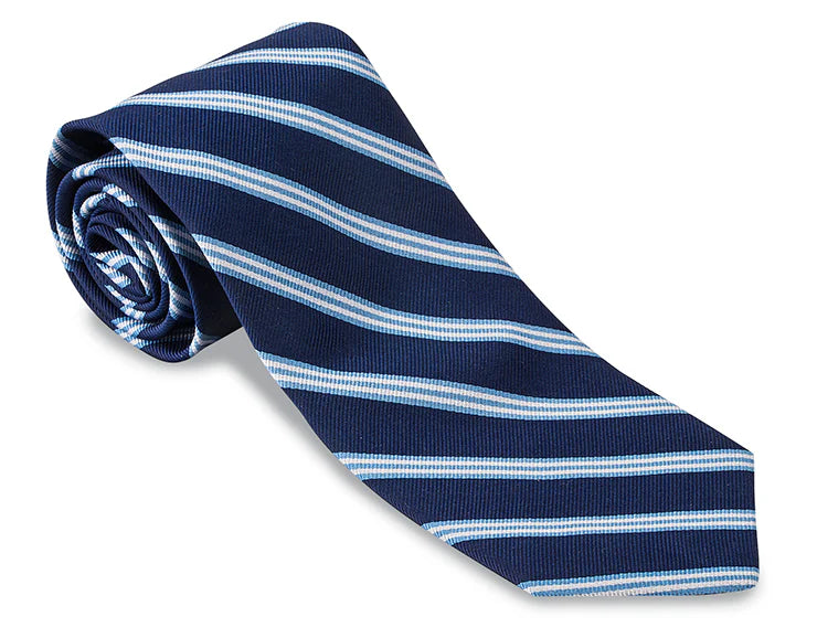 Navy Blue Brooks Striped Necktie
