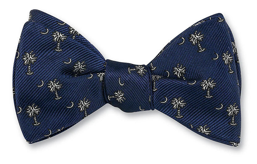 Navy Palmetto Bow Tie