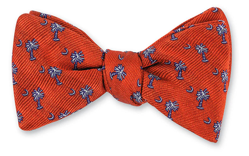 Orange Palmetto Bow Tie