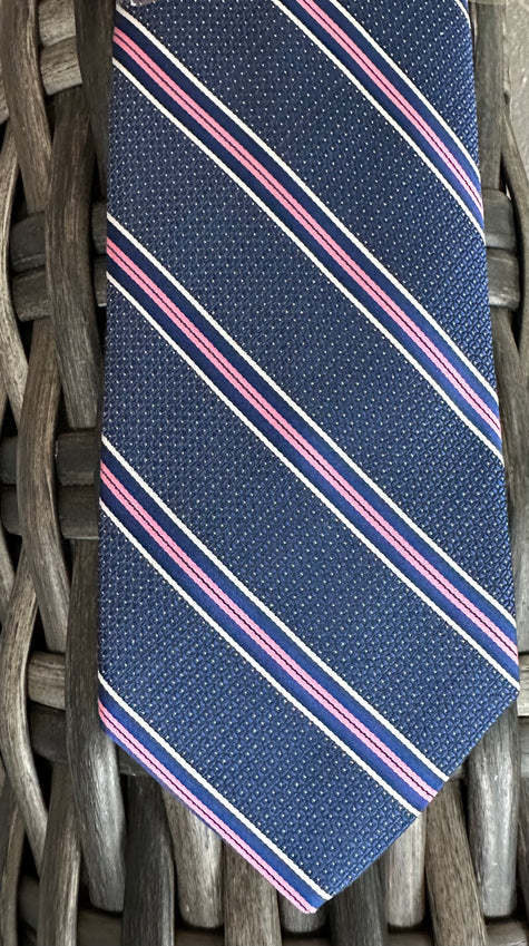 Navy Edwards Stripes Necktie