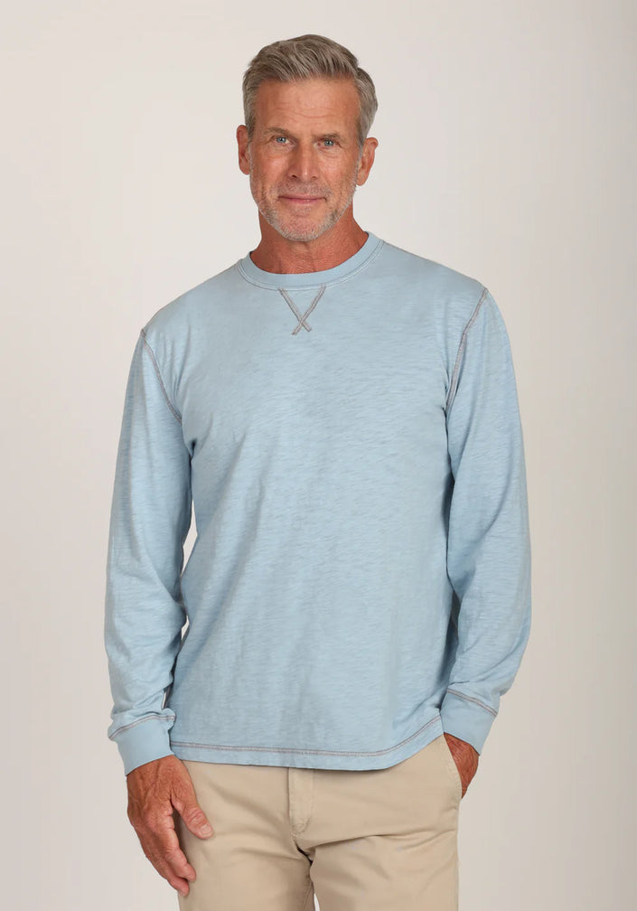 Heritage Long Sleeve Blue Slub Shirt