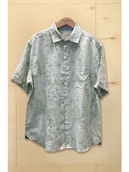 Green Cloud Linen Short Sleeve Shirt