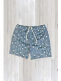Navy and White Swim Trunk