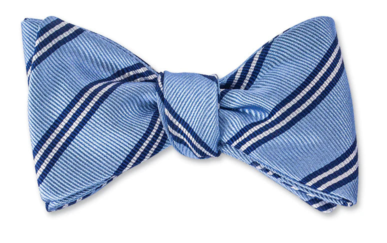 Blue Brooks Striped Bow Tie