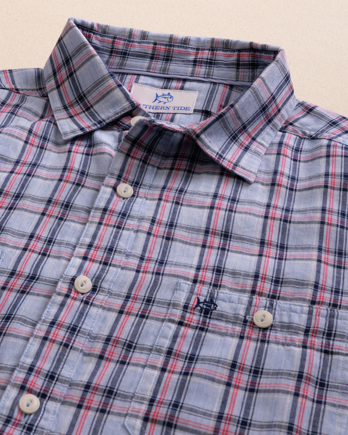 Benton Plaid Double Cloth Heather Sport Shirt