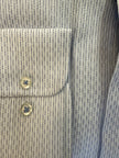 White and Sky Blue Trim Fit Shirt