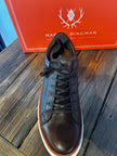 Harrison Tumbled Saddle Leather Sneakers