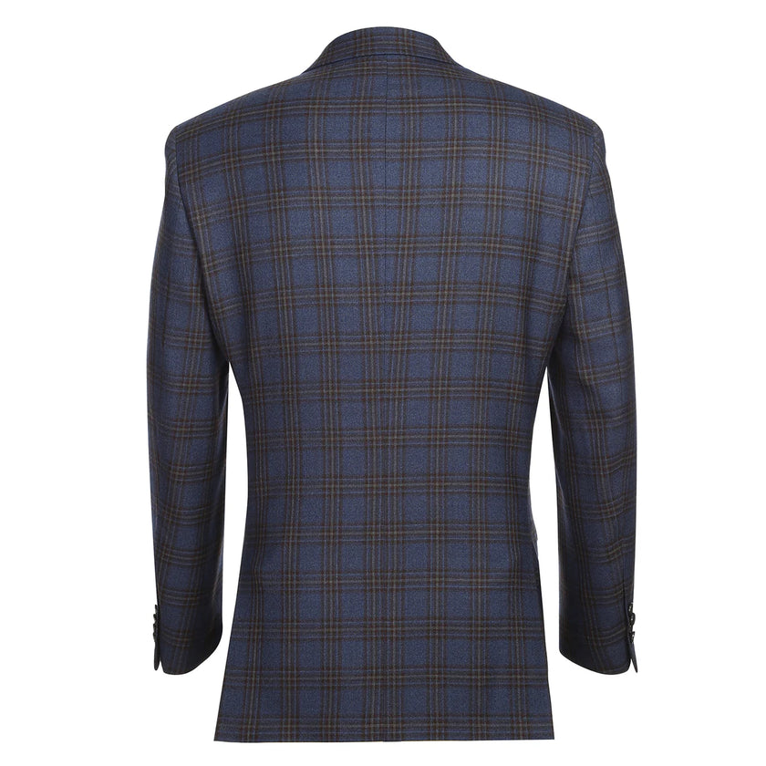 Plaid Classic Fit Wool Blazer