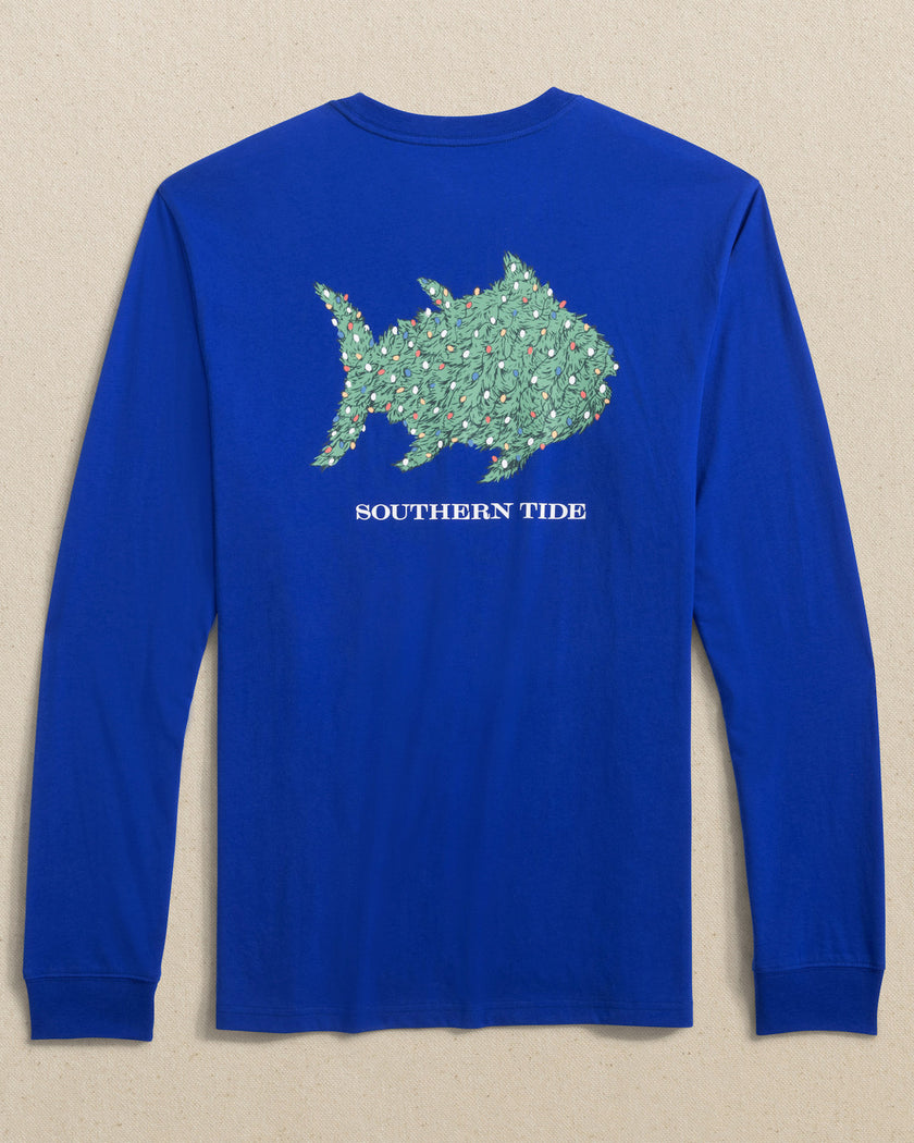 Fish Holiday Lights Long Sleeve Tee