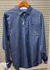 Sarasota Stretch Ventura Isles IslandZone® Stripe Button Down Shirt - Island Navy