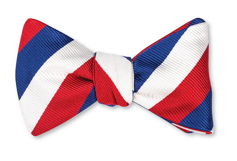 Red/White/Blue Welford Stripes Bow Tie