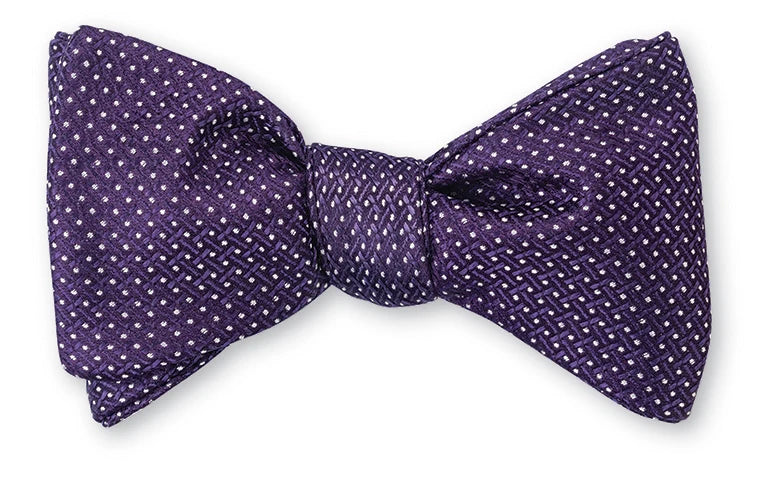 Purple Runnymede Pin Dots Bow Tie