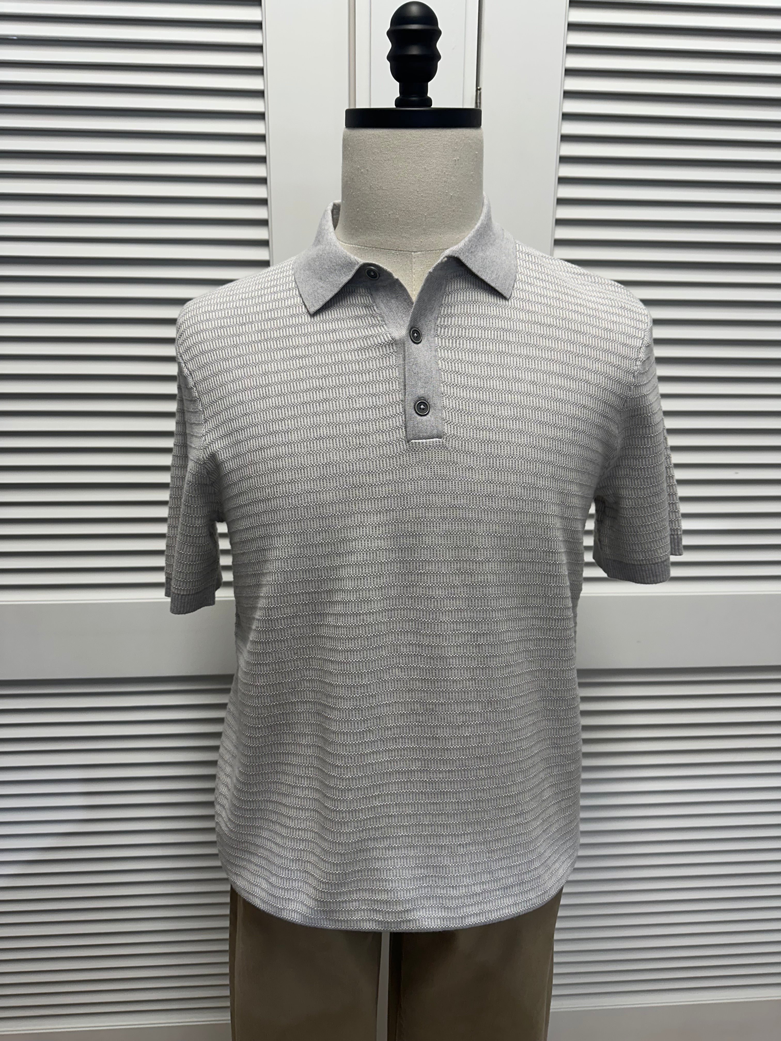 Gray and White Polo