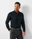 Black Solid Knit Sport Shirt