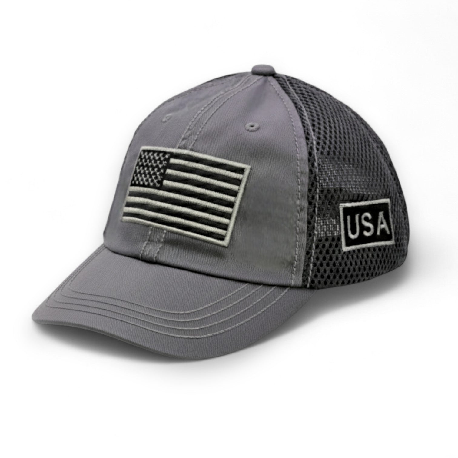 USA Tactical Trucker Cap – Double Mesh Back American Flag Hat (Online Only)
