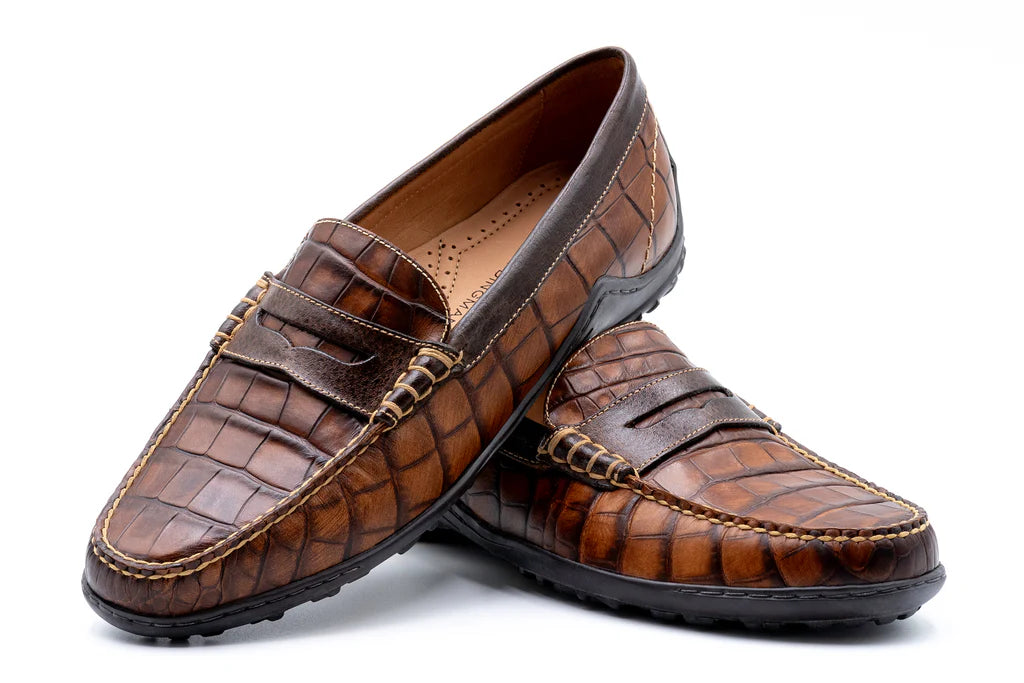 Bill Alligator Grain Penny Loafers