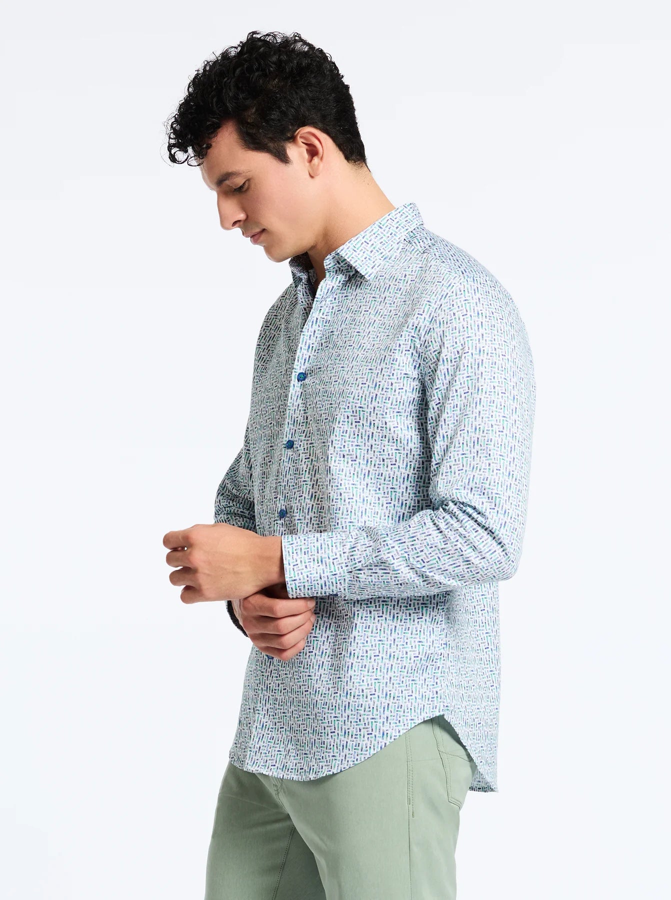 Lenox Long Sleeve Woven Button Down Shirt