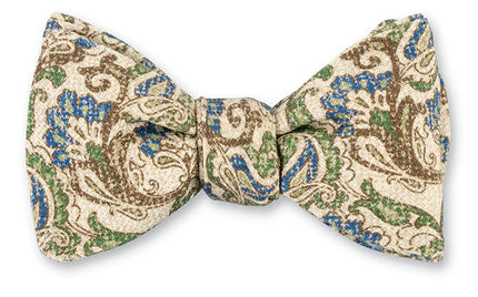 Green Chester Paisley Bow Tie -