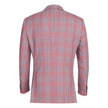 Watermelon Red Windowpane Slim Fit Sport Coat