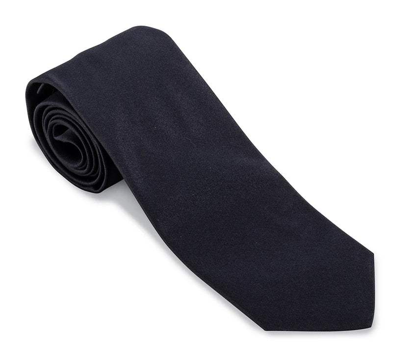 Navy Satin Necktie
