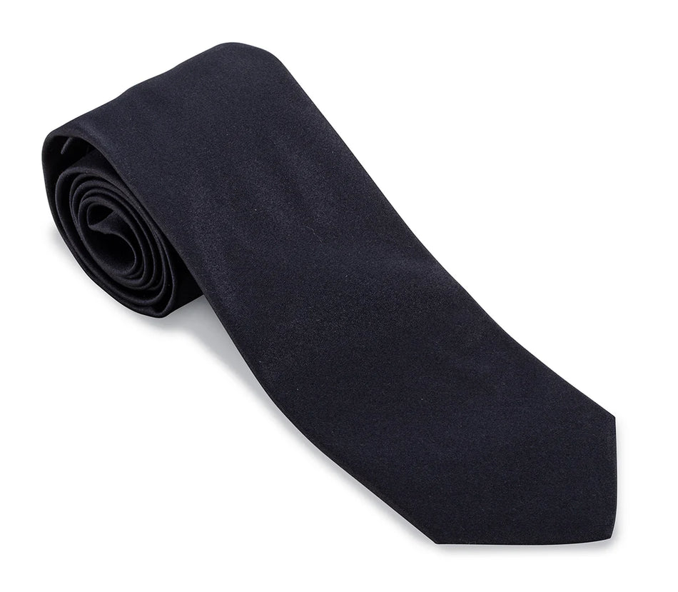 Navy Satin Necktie