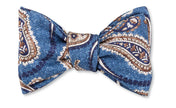 Blue Brendan Paisley Bow Tie