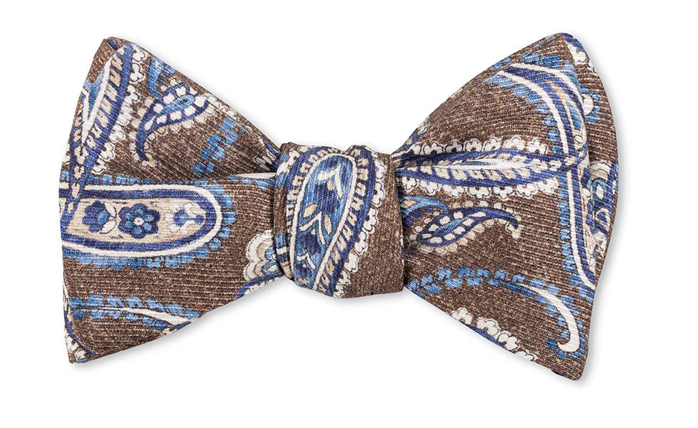 Taupe Brendan Paisley Bow Tie