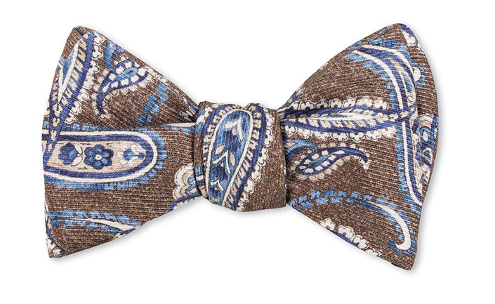 Taupe Brendan Paisley Bow Tie