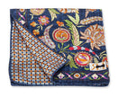 Navy Floral Paisley Pocket Square