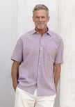 Brown Stripe Seersucker Shirt