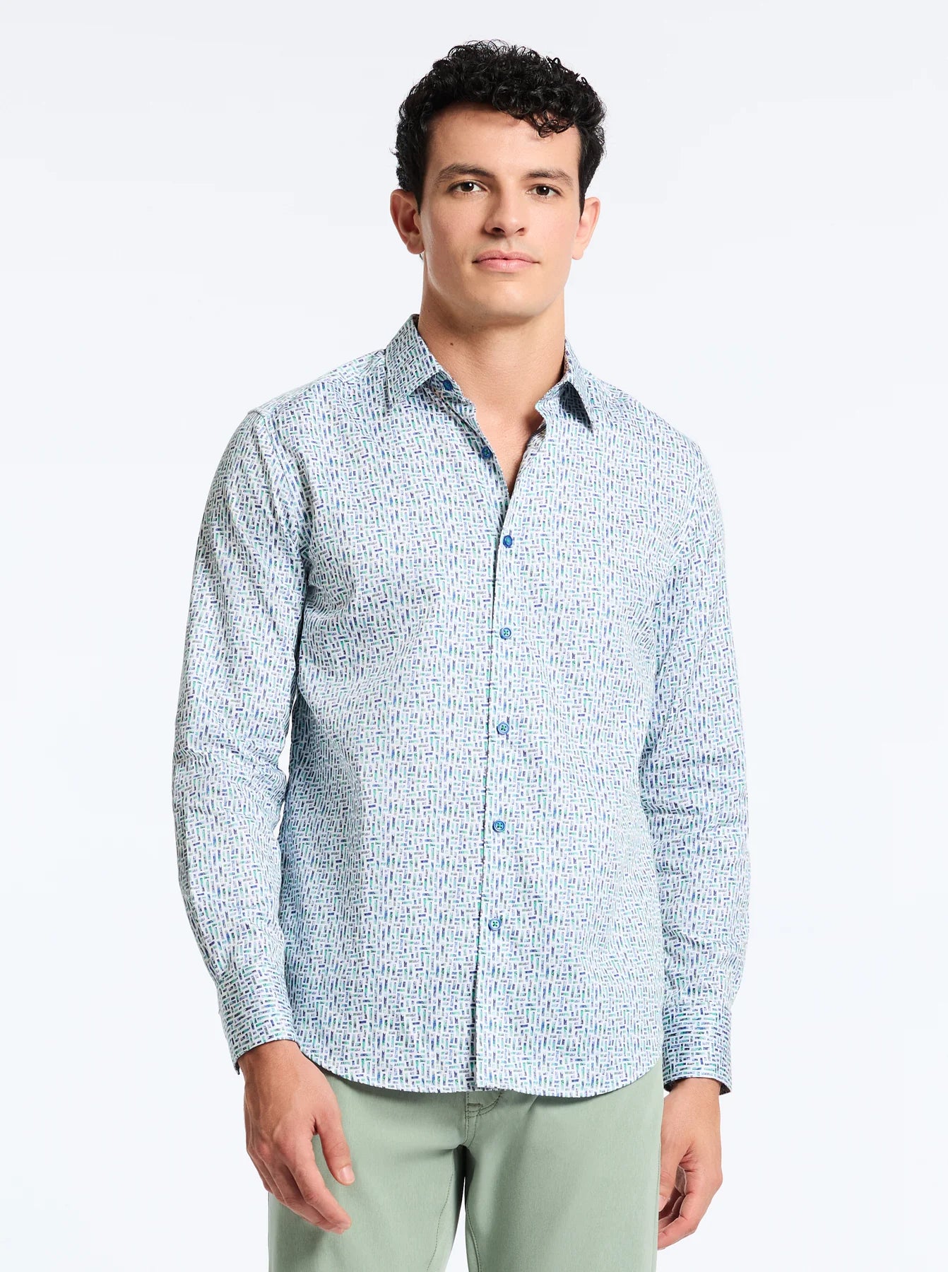 Lenox Long Sleeve Woven Button Down Shirt