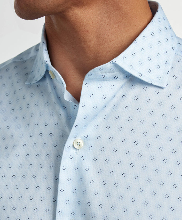 Sky and Navy Geometric Print Shirt