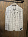 Oatmeal and Brown Plaid Sport Coat
