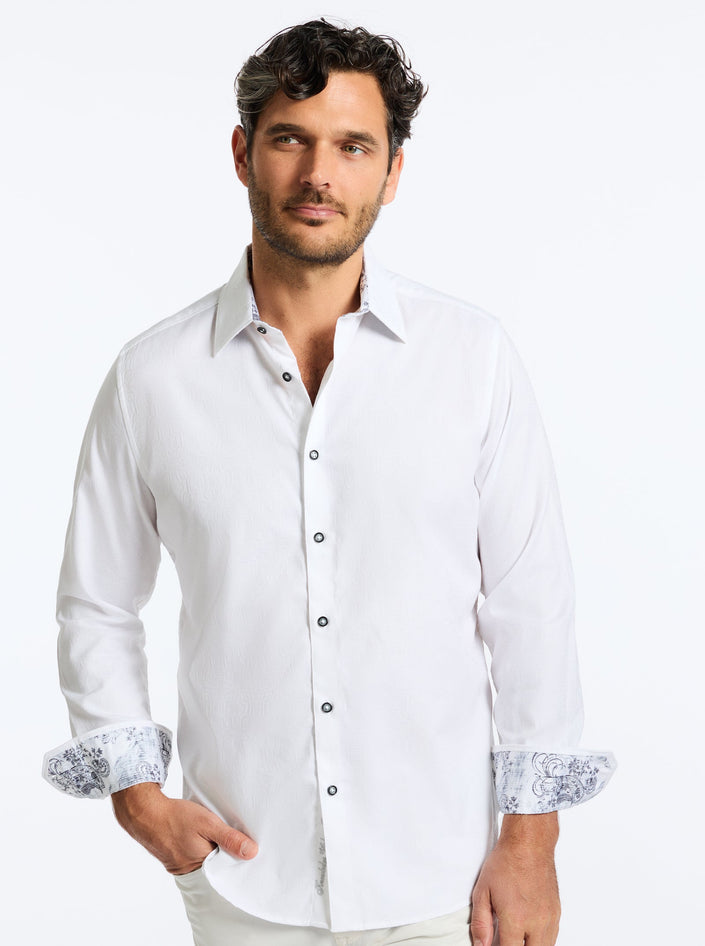 Odyssey Long Sleeve Woven Button Down Shirt