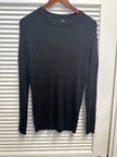 Raglan rib crew sweater