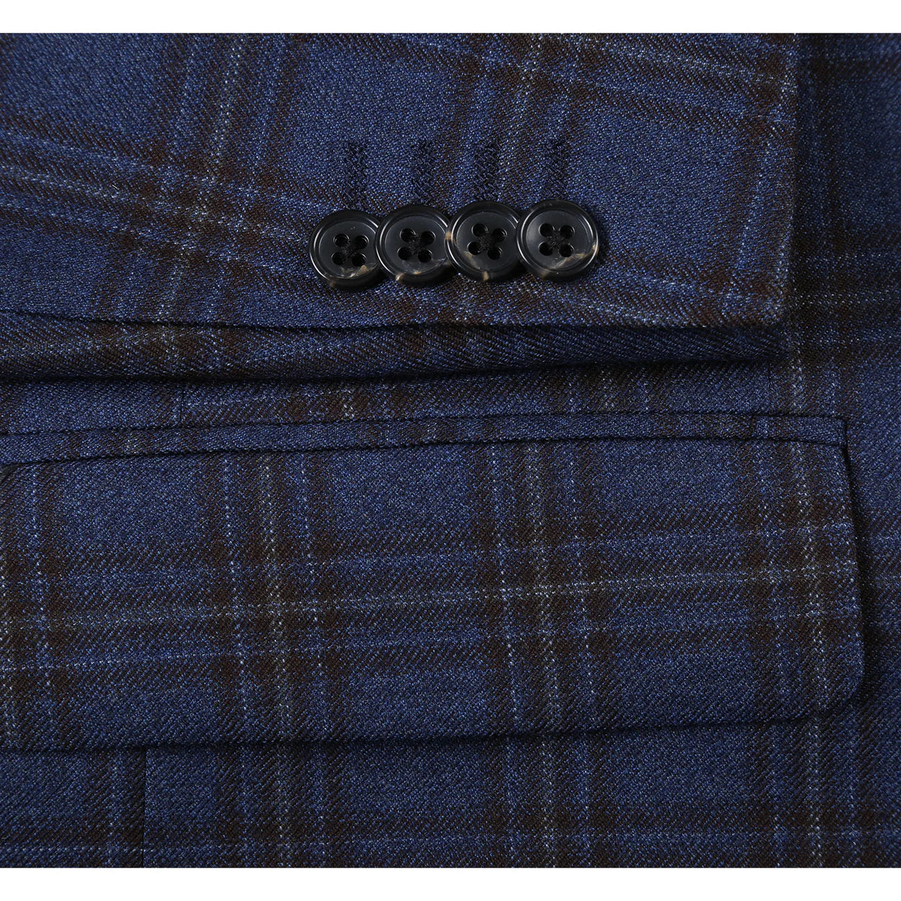 Plaid Classic Fit Wool Blazer