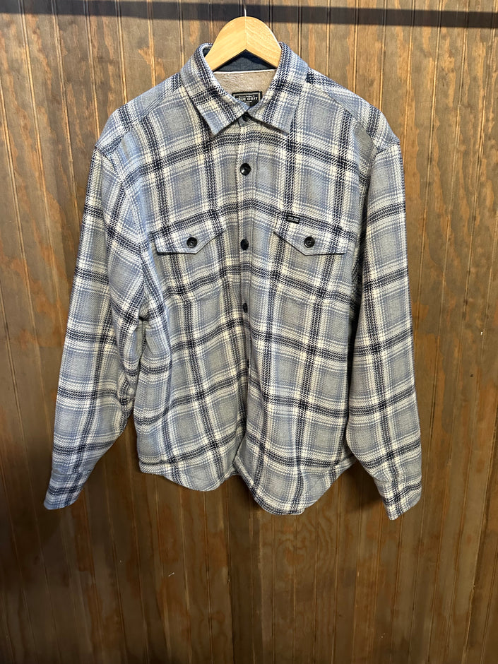 Plaid Shacket with Sherpa Lining