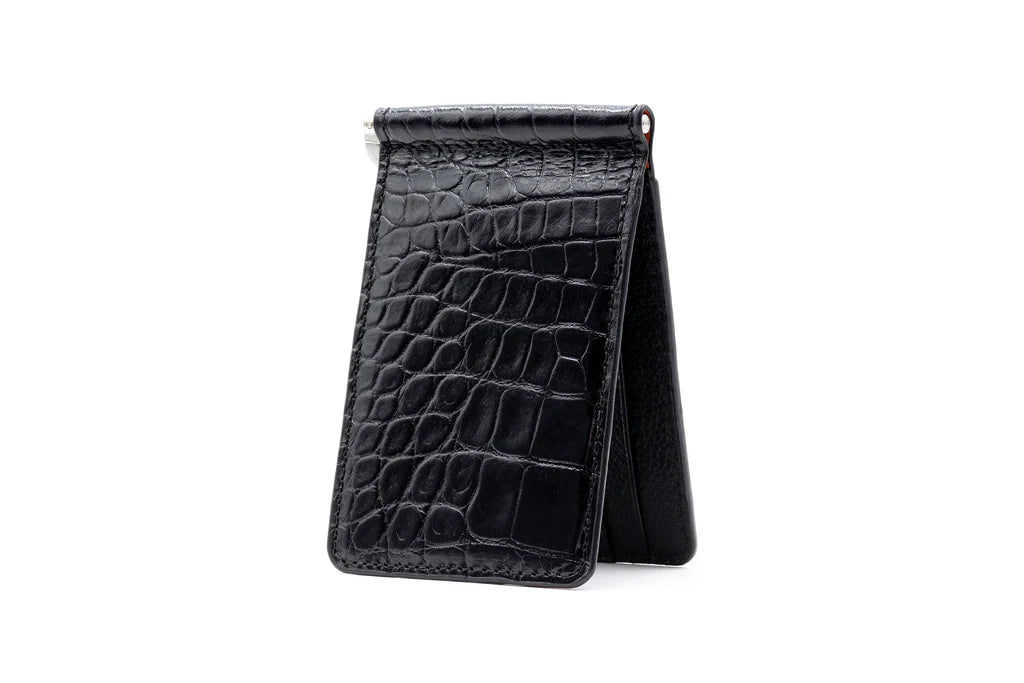Anthony Alligator Grain Credit Card Money Clip