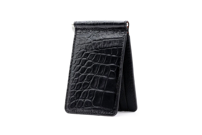 Anthony Alligator Grain Credit Card Money Clip
