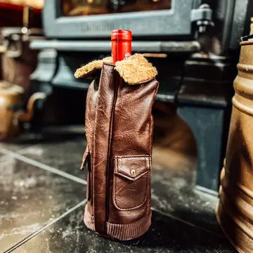 Leather Jacket Wine Holder
